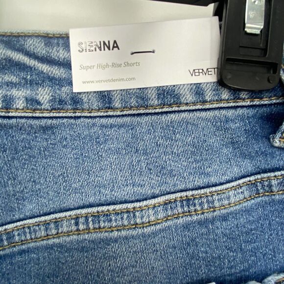 Vervet Super High Waist Shorts Denim Women's XS - Picture 4 of 6